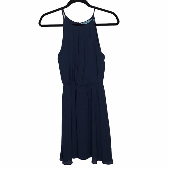 Dina Be Blue Halter Style Dress - Picture 1 of 9